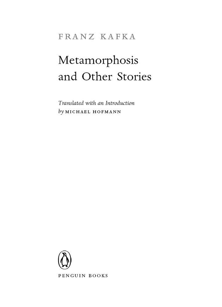 Metamorphosis and Other Stories